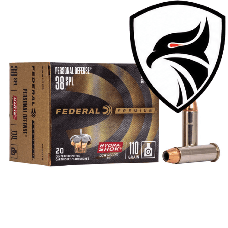 Munição Federal .38SPL JHP Hydra Shock 110gr Cx.20un