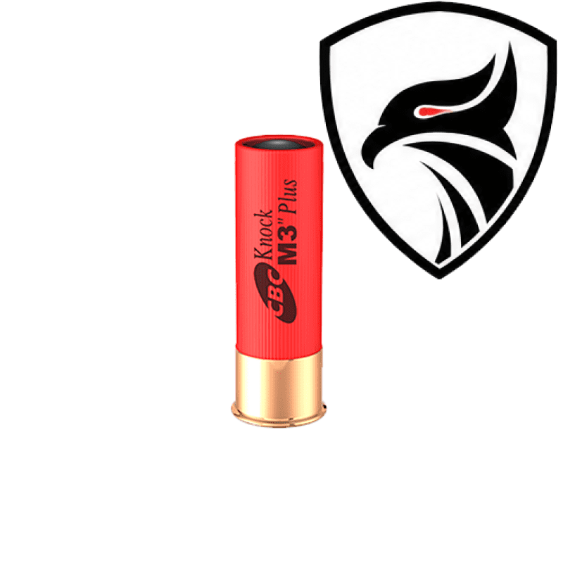 Cartucho CBC .12GA [76,2mm] Knock Plus SG1 CH-SG M3″ Cx.25un
